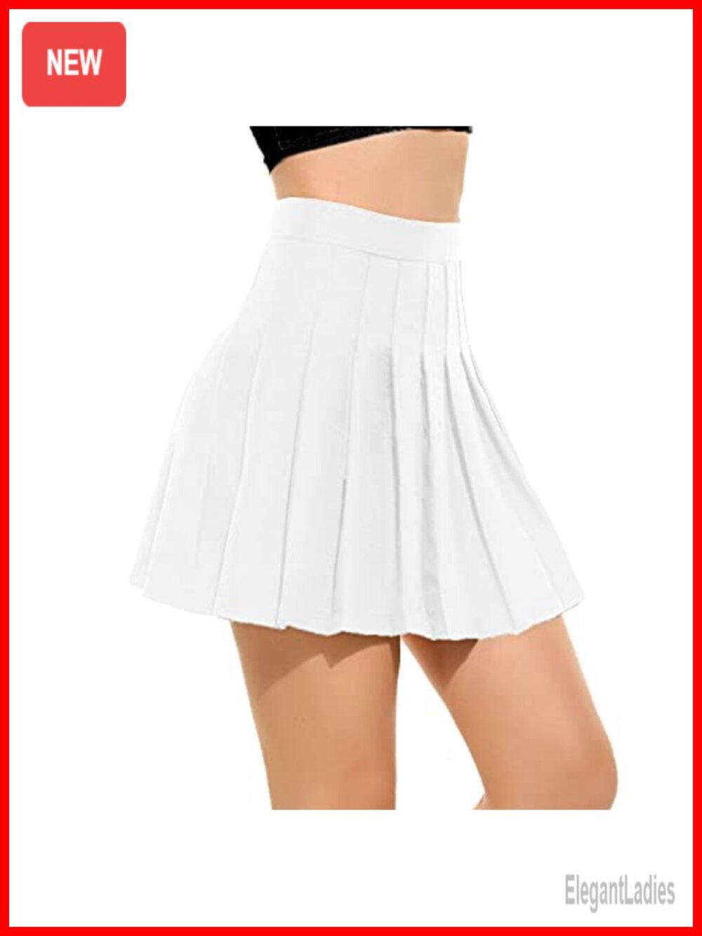 High Waisted Pleated Skater Tennis School Uniform Mini Skirt